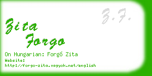 zita forgo business card
